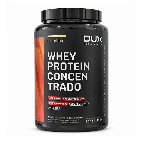 Whey Protein Concentrado Baunilha - Dux 900g