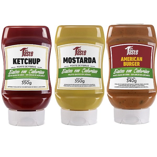 Ketchup + Mostarda + American Burguer - Mrs Taste