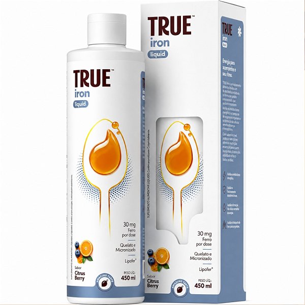True Iron Liquid - Sabor Citrus Berry 450ml
