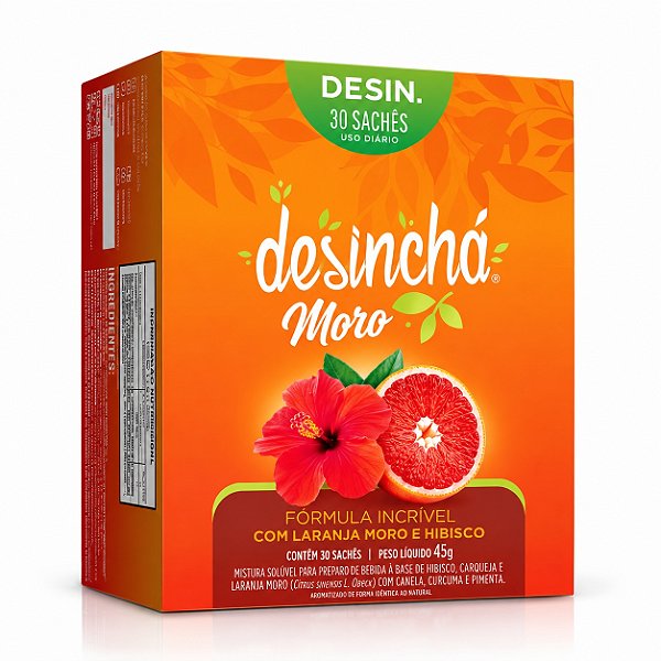 Desinchá Laranja Moro E Hibisco - 30 Sachês