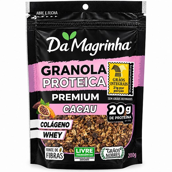 Granola Proteica Premium Cacau - Da Magrinha 200g