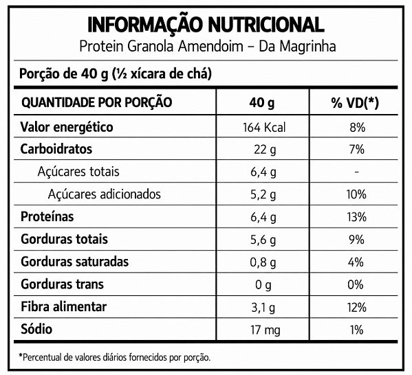 3x Granola Protein 7 Grãos Amendoim - Da Magrinha 200g