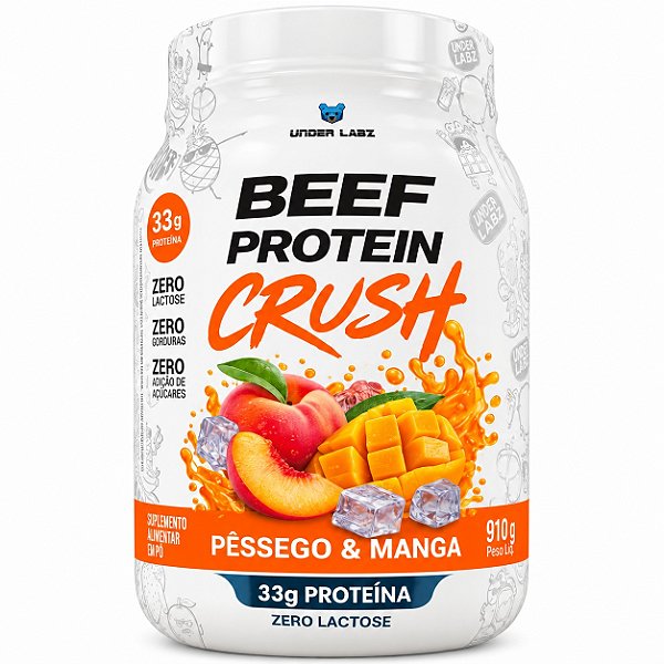 Beef Protein Crush Pêssego Com Manga - Under Labz 910g