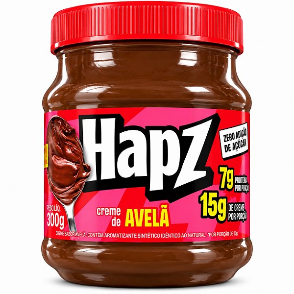 Creme De Avelã - Sem Adição De Açúcares - Hapz 300g