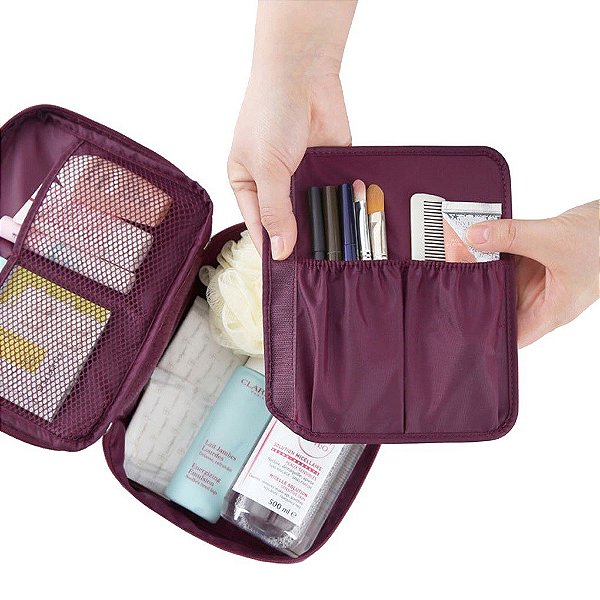 Necessaire Unissex Frasqueira Maquiagem Acessórios Viagem