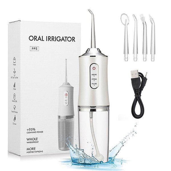 Aparelho Higiene Dental Bucal Jato D`Água Irrigador Portátil