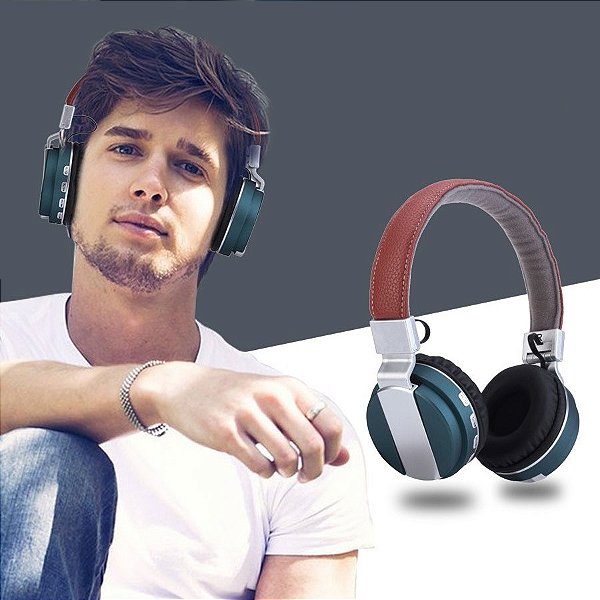 Fone De Ouvido Sem Fio Bluetooth Headphone Mp3 Com Radio FM