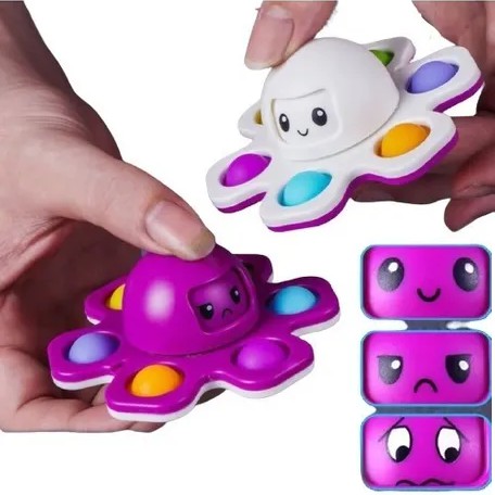 Spinner Pop-it Fidget Toy Polvo Humor Autismo Anti-stress