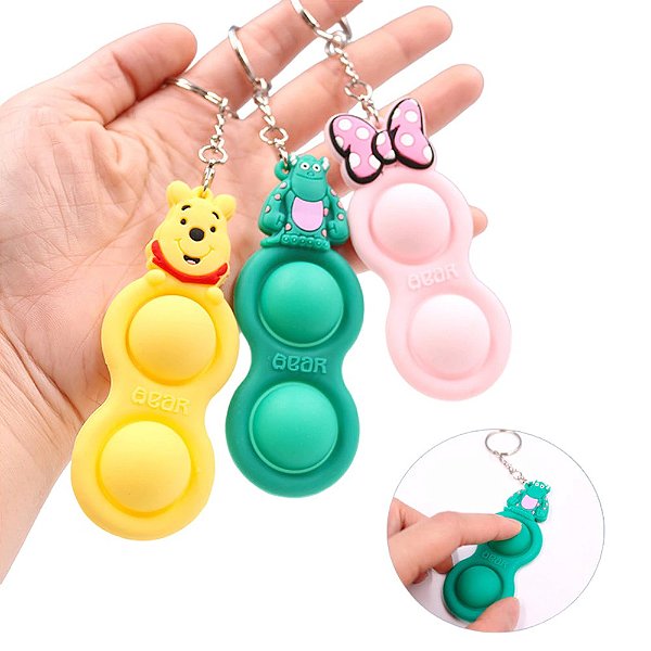 Chaveiro Pop It Bichinhos Personagens