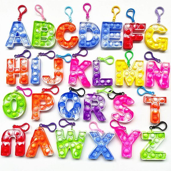 Pop It Chaveiro Formato Letras