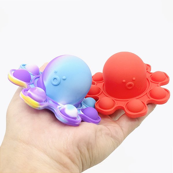 Chaveiro Polvo Reversível Fidget Pop It Toy Brinquedo
