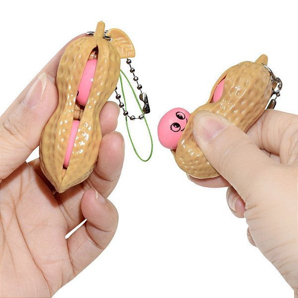 Chaveiro Pop It Fidget Toy Amendoim