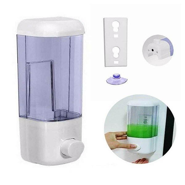 Dispenser de Parede Para Sabonete Líquido Álcool em Gel e Detergente