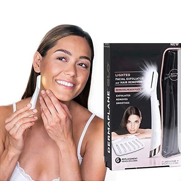 Depilador Removedor de Sobrancelha e Pelos Faciais Caneta Led