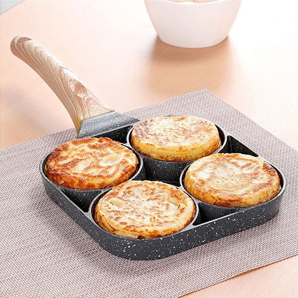 Frigideira 4 Furos Ovos Panela Antiaderente