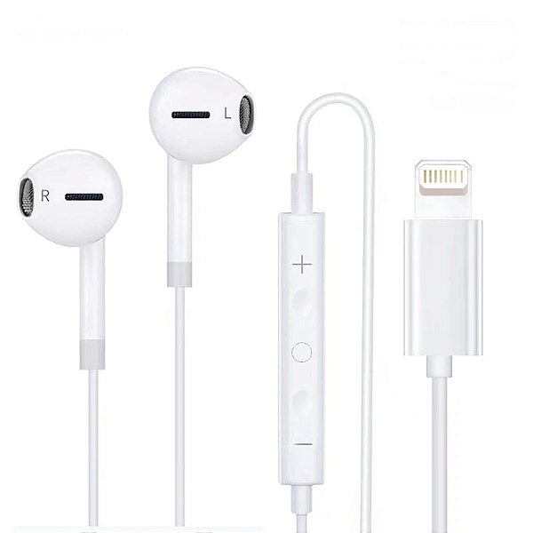 Fone De Ouvido Com Microfone Entrada Lightning Para Iphone
