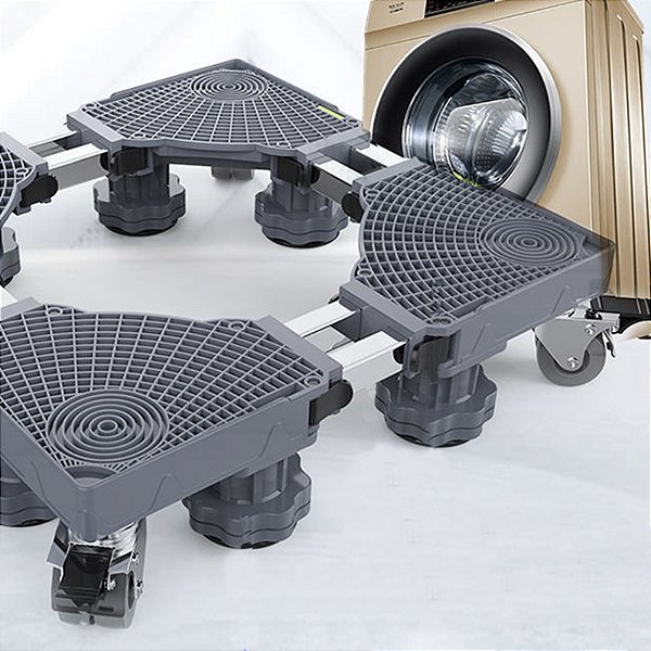 Base Movel Suporte Multifuncional Para Máquina De Lavar Roupas E Geladeira