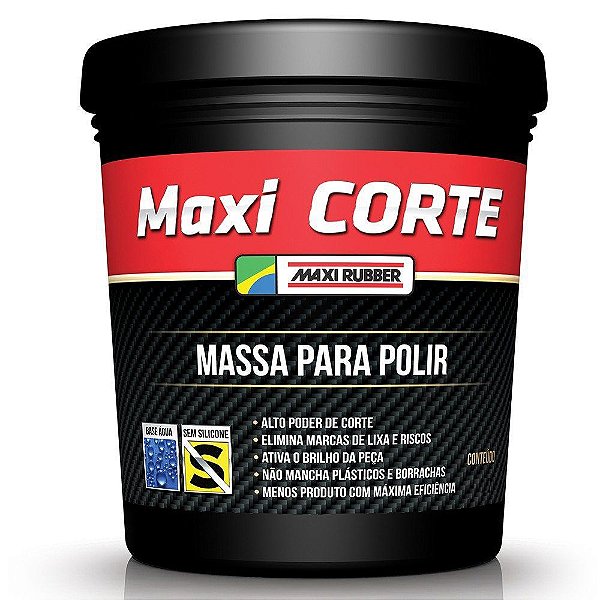 MAXI CORTE Massa POLIR N2 Base D'AGUA 500g Maxi Rubber