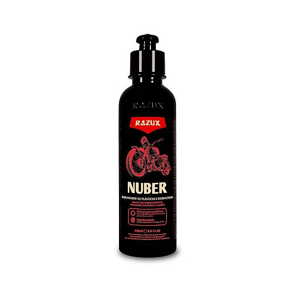 NUBER 240ml Renovador de Plásticos e Borrachas para Motos Razux