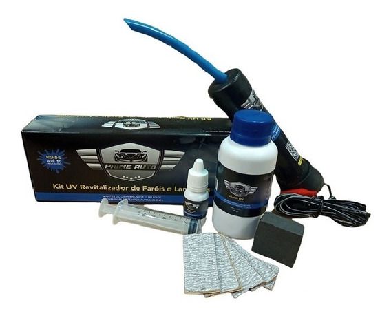 Kit UV Revitalizador De Farois E Lanternas 10 Aplicações Prime Auto