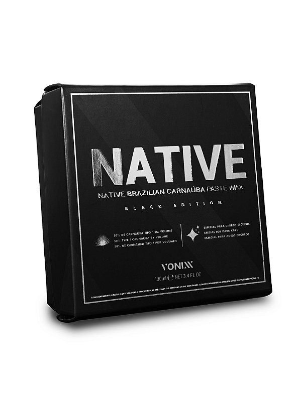 Native Paste Wax para Carros Escuros – Black Edition - Vonixx