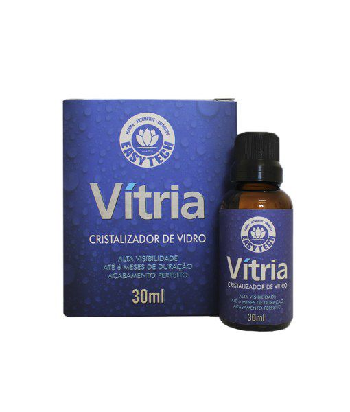 VÍTRIA CERAMIC 30ML – NANO PROTEÇÃO PARA VIDROS (ATÉ 6 MESES DE DURABILIDADE) EASYTECH