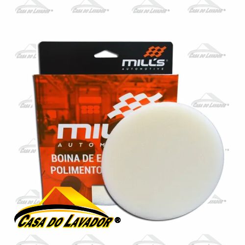 Boina de Espuma Branca Agressiva Mills 5" Lisa