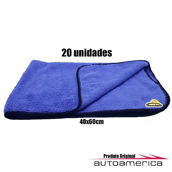 20 Flanelas de Microfibra Roxa Low Cost 40x60cm Autoamerica