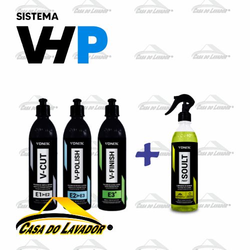 Combo Polimento Sistema VHP + Soul Fast Vonixx Premium (V-CUT,V-POLISH,V-FINISH,SOULTFAST)