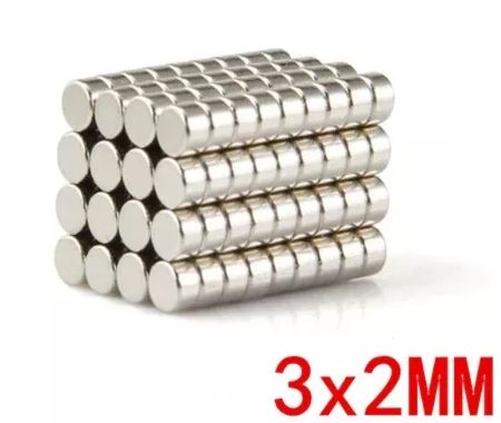 Imã De Neodímio Disco 3mm X 2mm *50 Peças*