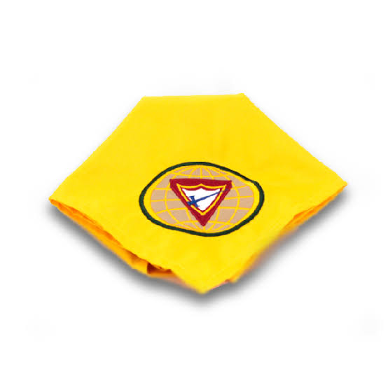 LENÇO BORDADO PARA DESBRAVADORES - CAQUI