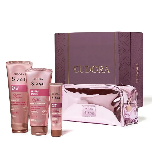 EUDORA KIT PRESENTE SIÁGE NUTRI ROSE (4 ITENS)