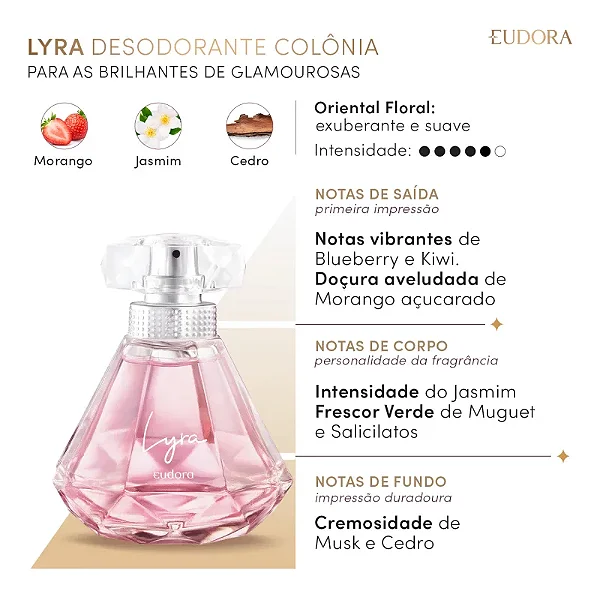 Lyra Desodorante Colônia 75ml - Eudora