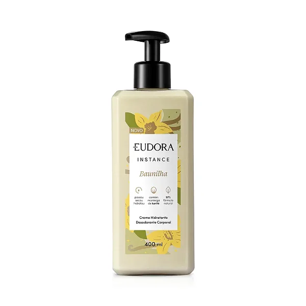 EUDORA INSTANCE LOÇÃO HIDRATANTE CORPORAL BAUNILHA 400ml
