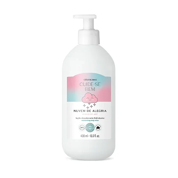 BOTICÁRIO CUIDE-SE BEM NUVEM DE ALEGRIA LOÇÃO HIDRATANTE CORPORAL 400ML