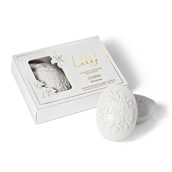 BOTICÁRIO LILY SABONETE EM BARRA DECORADO 2x90g