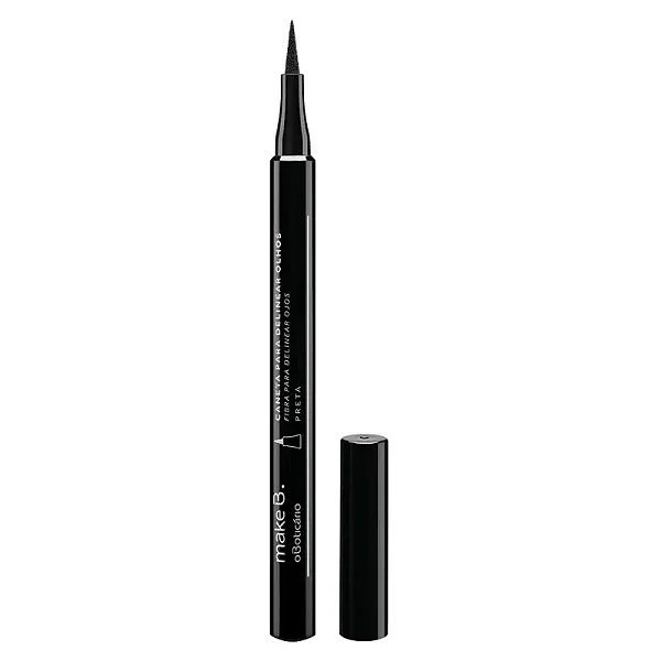 BOTICÁRIO MAKE B CANETA DELINEADORA OLHOS PONTA FINA COR:PRETO 1,2ml