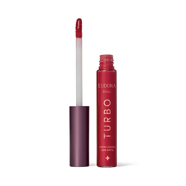 Batom Liquido Semi Mate Vermelho Turbo 5ml - Eudora