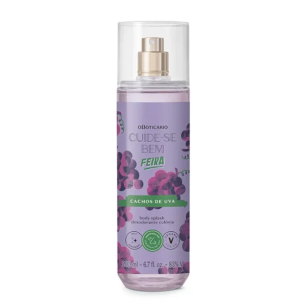 Body Splash Desodorante Colônia Cuide-se Bem Feira Cachos de Uva 200ml - O Boticário