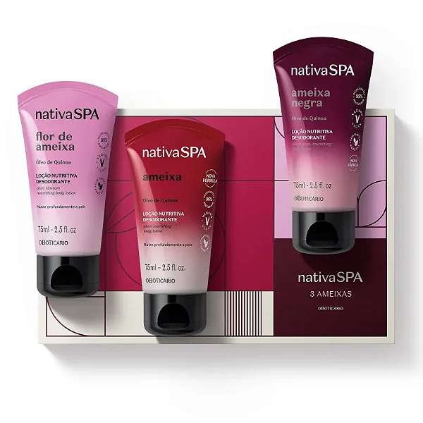 Mini Kit Presente Nativa Spa Ameixa (3 itens) - O Boticário