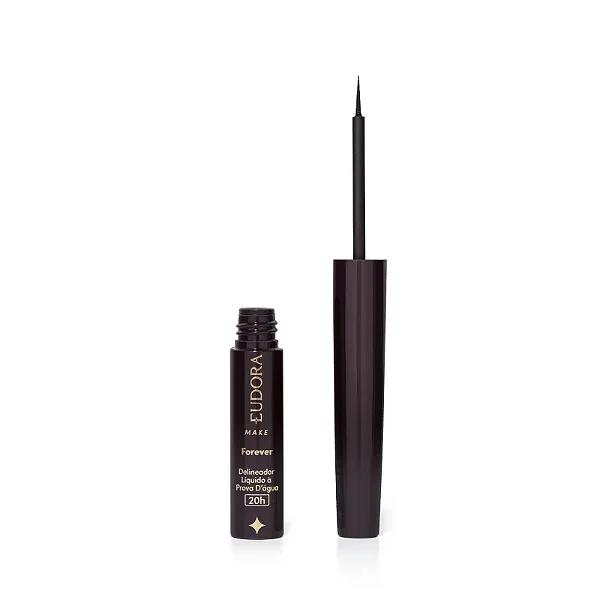 Delineador Líquido Preto à prova d'água Forever Eudora Make 3ml