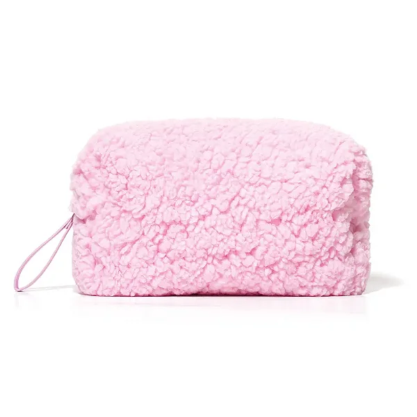 Nécessaire Rosa com Zíper Cuide-se Bem Doces Delírios Algodão Doce