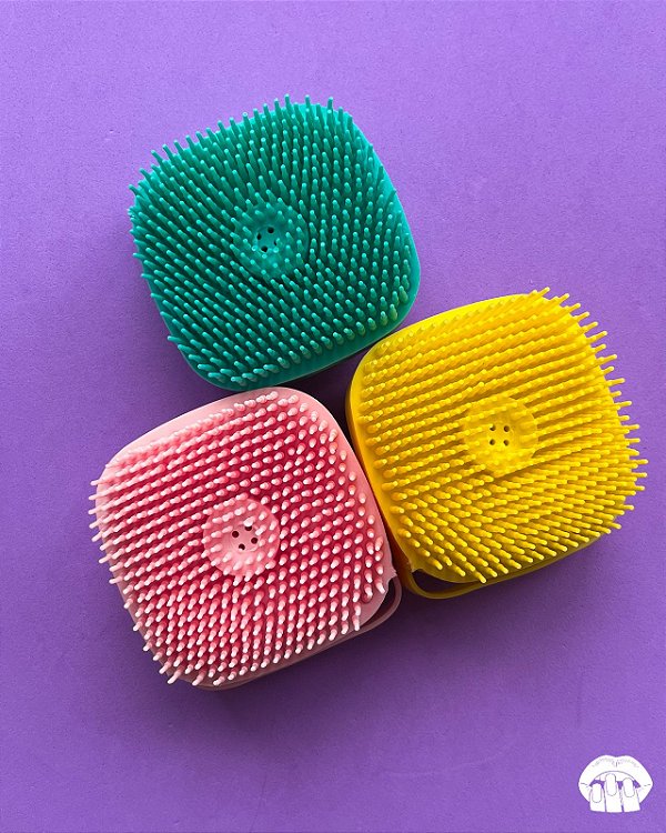 Esponja para Banho em Silicone com Dispenser para Sabonete