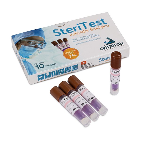 Indicador Biológico SteriTest Esterilização Com 10 Unidades - Cristófoli