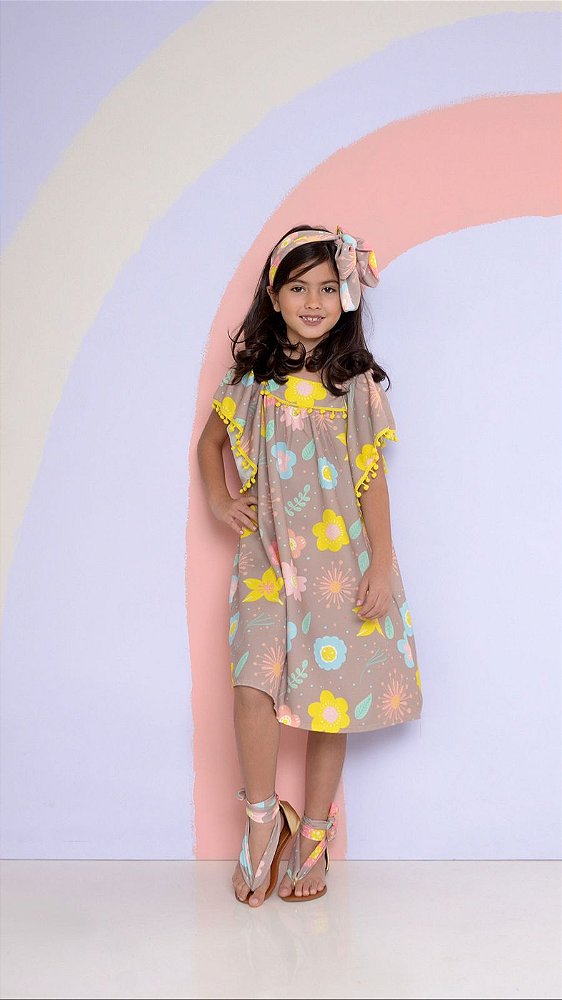 VESTIDO INFANTIL MENINA CLARA