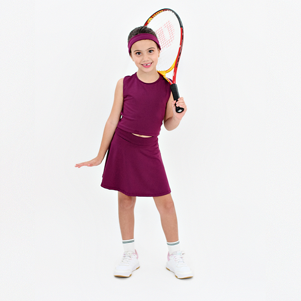 Conjunto Infantil Fitness Short Saia com Top Ingrid