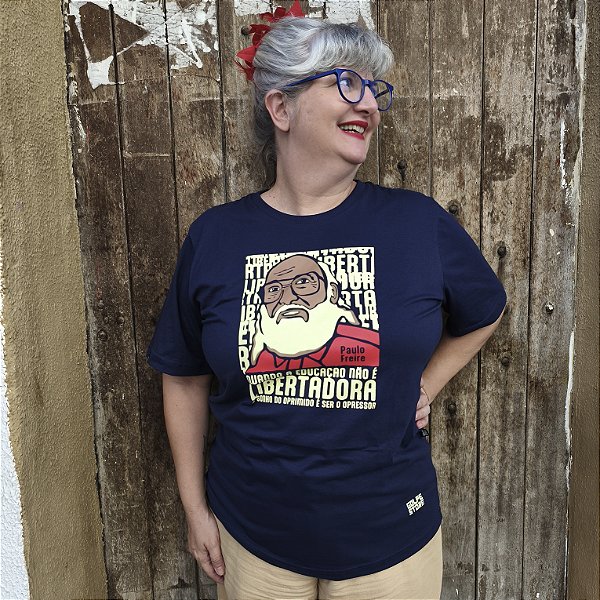 Camiseta Paulo Freire Educação Libertadora