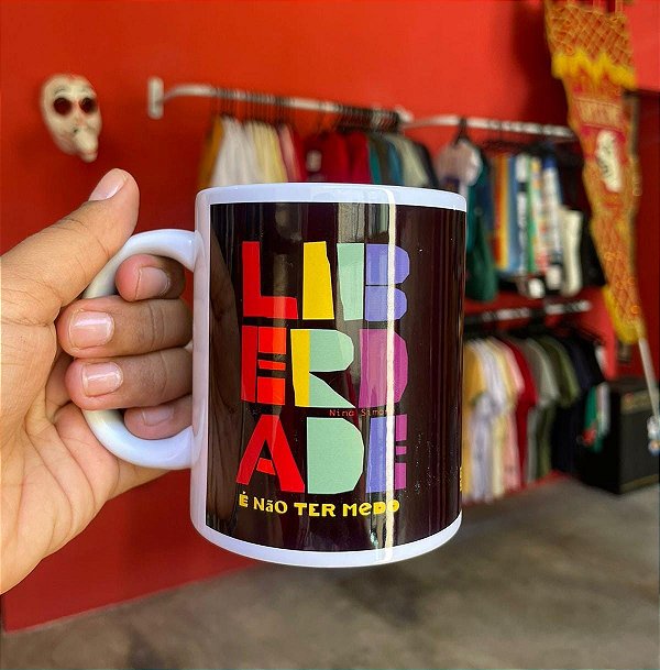 Caneca Liberdade é Não Ter Medo Nina Simone