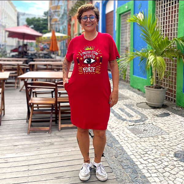 Vestido Básico Curto Atento e Forte