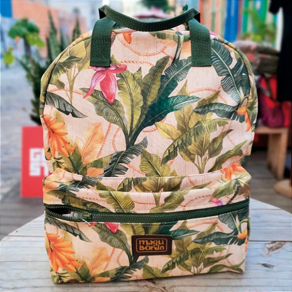 Mochila Impermeável Estampada Magu Bordô